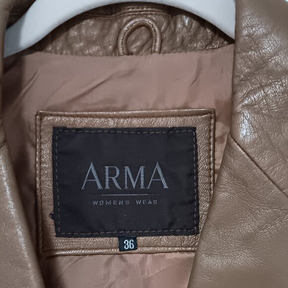 Arma Leather Jacket - sz 36 (US 4) - Picture 3 of 3